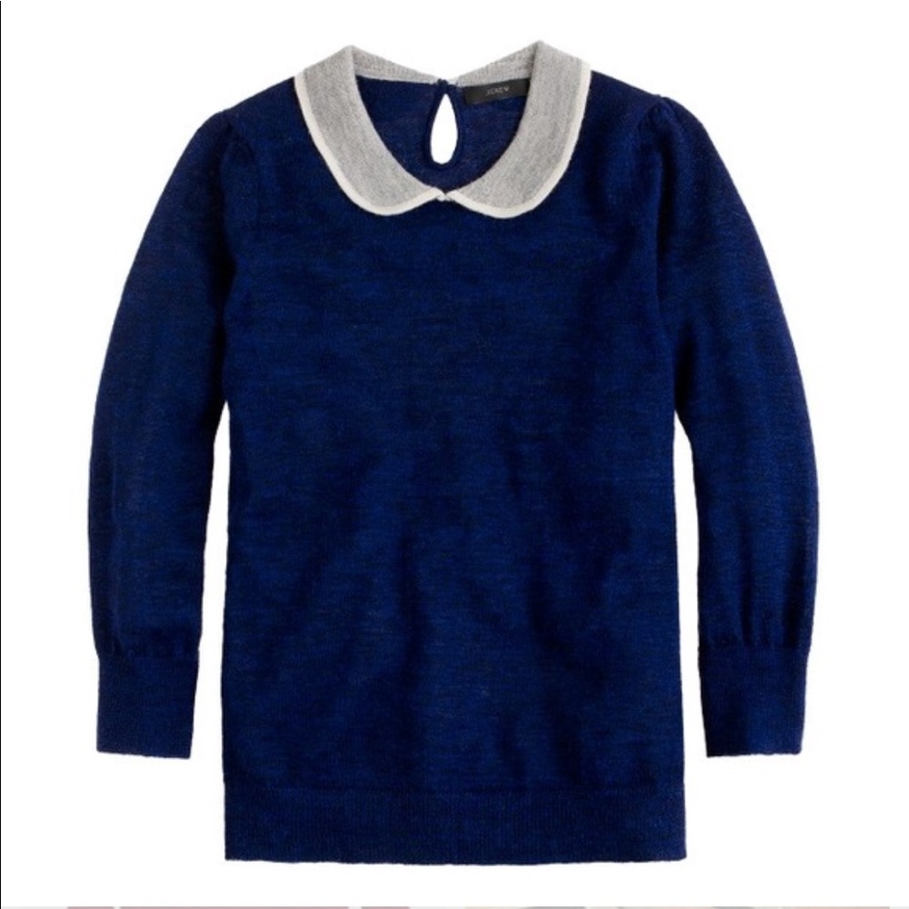 J Crew wool Peter pan sweater